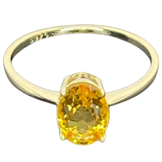 LUXY Gems Natural Citrine 18K Gold Vermeil Solitaire Ring (1 ct.) Luxury Fashion