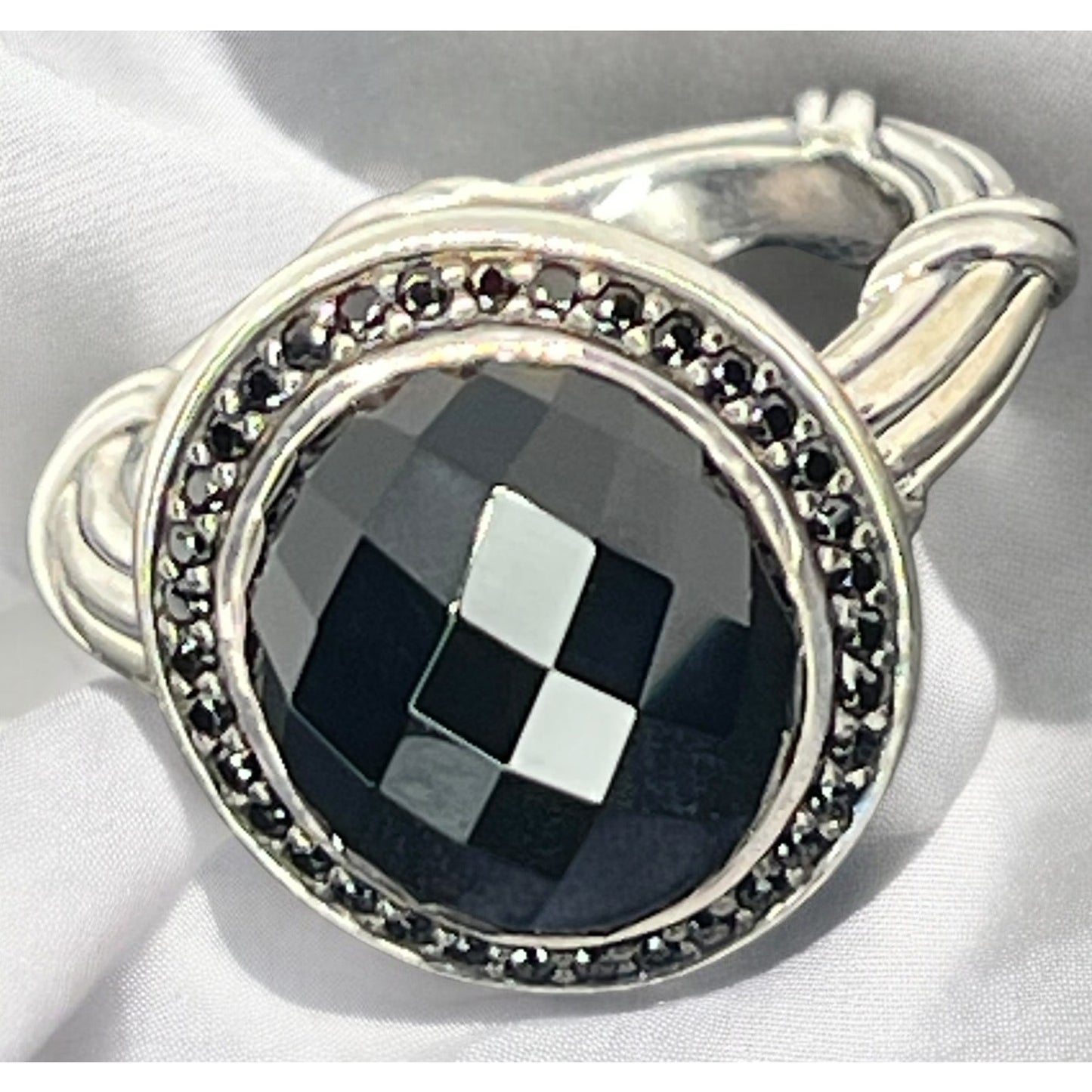 Peter Thomas Roth Natural Onyx Sterling Silver Ring (8 cts.) Sz 8 Luxury Elegant