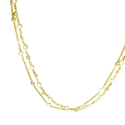 Pearl (3mm) 18K Gold Vermeil Necklace Layered Luxury Stylish Chic Trendy Fashion