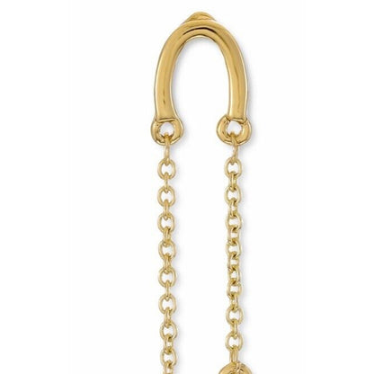 Gold Tone Tear Drop Chain Earrings Elegant Fashion Style Statement Stunning NWT