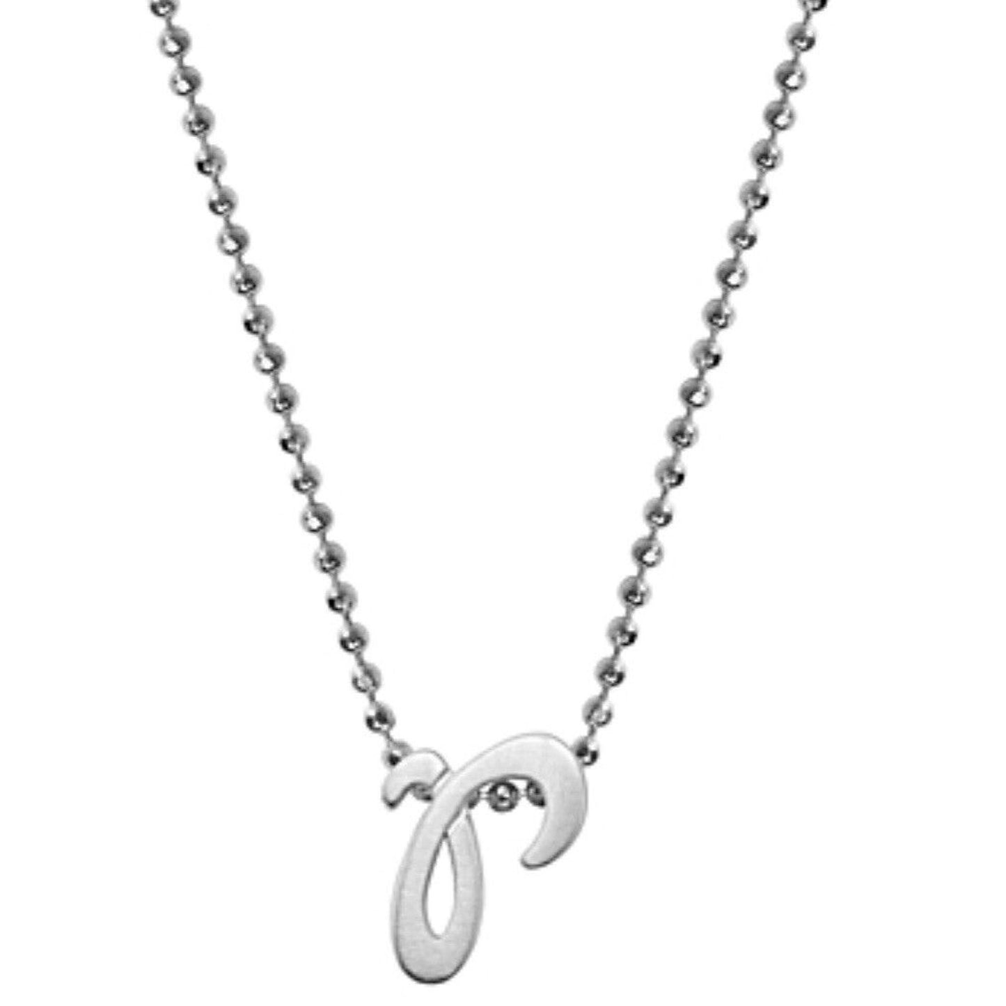 Alex Woo Sterling Silver ‘R’ Initial Pendant Necklace NY Designer Luxury Fashion