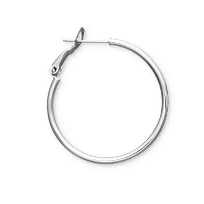 Sterling Silver Hoop Earrings Fashion Minimal Stylish Shiny Trendy Everyday Wear