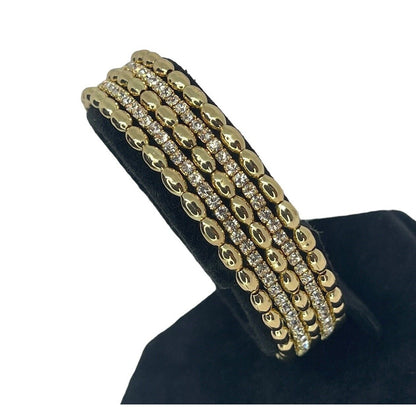 Anne Klein Gold Tone Crystal Cuff Bracelet Stylish Fashion Trendy Chic Cocktail