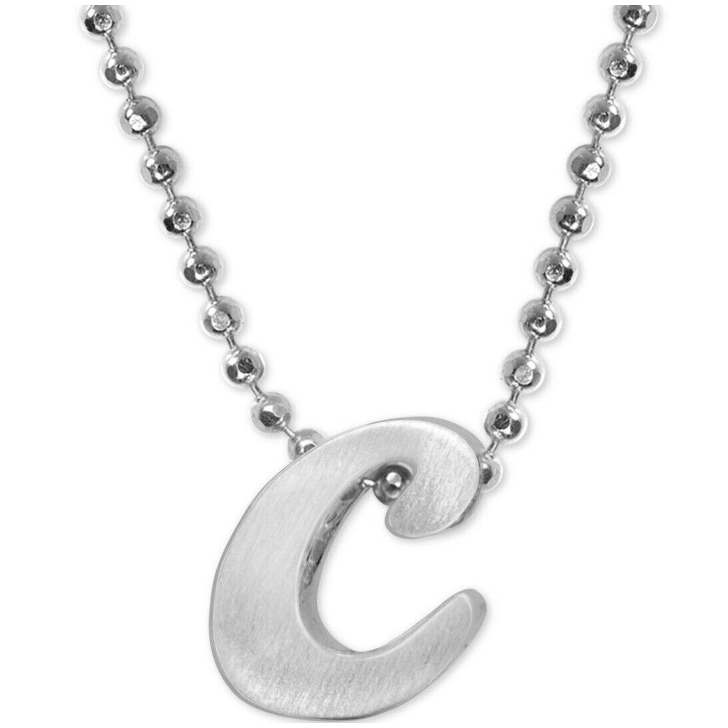 Alex Woo Sterling Silver ‘C’ Initial Pendant Necklace NY Designer Luxury Fashion