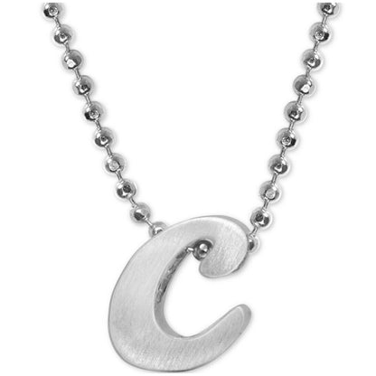 Alex Woo Sterling Silver ‘C’ Initial Pendant Necklace NY Designer Luxury Fashion