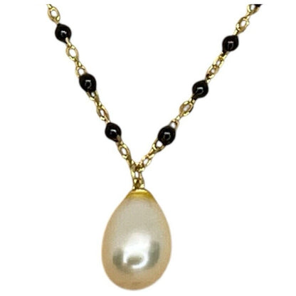 18K Gold Vermeil Pearl (8mm) Beaded Necklace Stunning Chic Trendy Intricate NWT