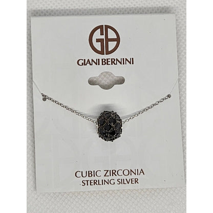 Sterling Silver CZ Fireball Pendant Necklace Chic Trendy Fashion Style Cocktail