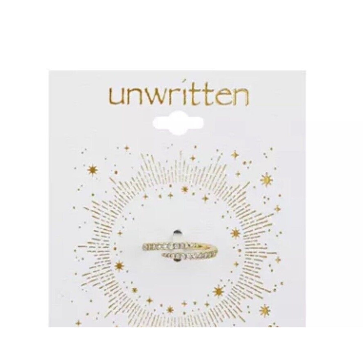 Unwritten Gold Plated Ring (Size 7) CZ Stylish Fashion Trendy Chic Elegant Shiny