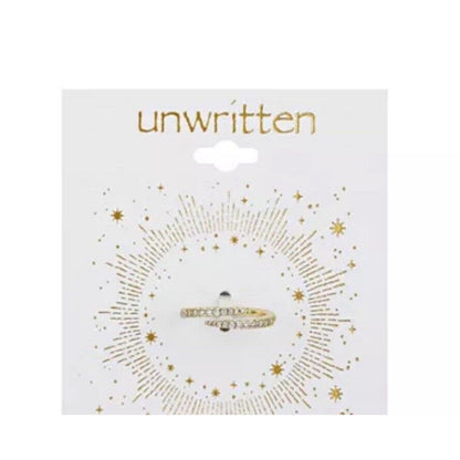 Unwritten Gold Plated Ring (Size 7) CZ Stylish Fashion Trendy Chic Elegant Shiny