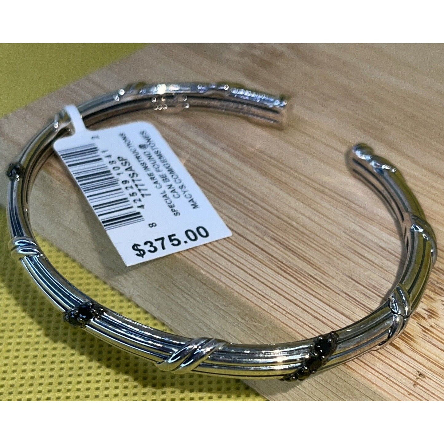 Peter Thomas Roth Sterling Silver Natural Spinel Cuff Bracelet Luxury Designer