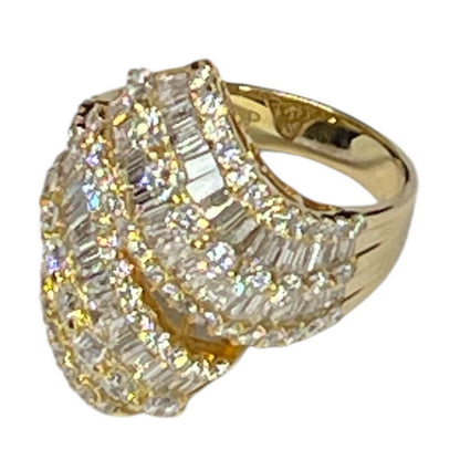 Solid 18K Gold Baguette Natural Diamond Ring (2 cts.) Brilliant Luxury Stunning