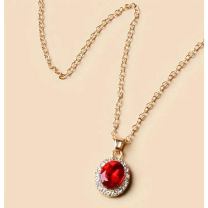 18K Gold Plate Crystal Halo Charm Necklace Chic Stylish Fashion Stunning Elegant