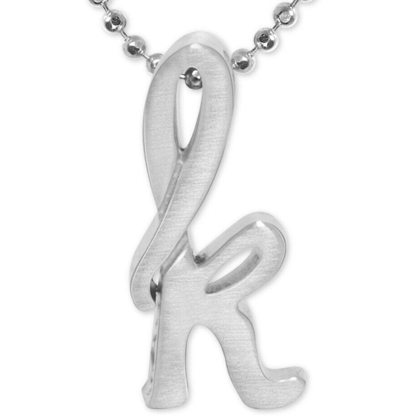 Alex Woo Sterling Silver ‘K’ Initial Pendant Necklace NY Designer Luxury Fashion