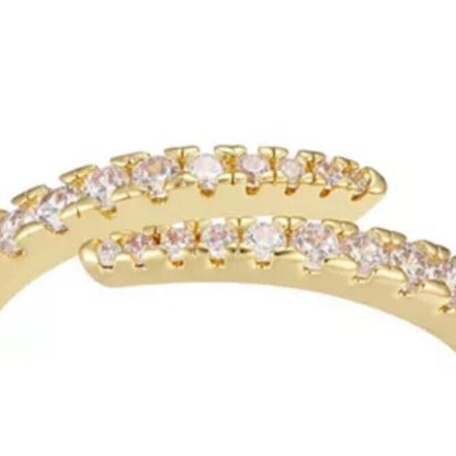 Unwritten Gold Plated CZ Ring (Sz 7) Stylish Fashion Trendy Chic Elegant Shiny