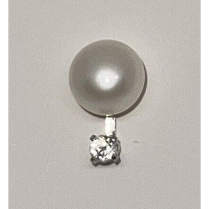 Pearl (6mm) Sterling Silver Earrings CZ Chic Fashion Stylish Trendy Elegant NWT