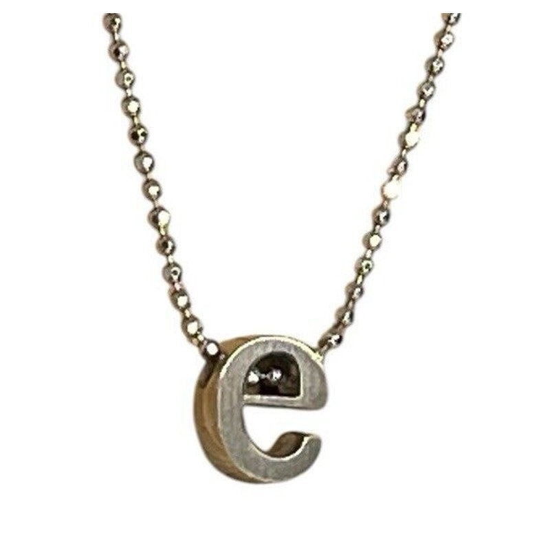 Alex Woo Sterling Silver ‘E’ Initial Pendant Necklace NY Designer Luxury Fashion