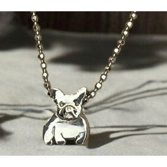 Alex Woo Sterling Silver French Bulldog Pendant Necklace Designer Frenchie Dog