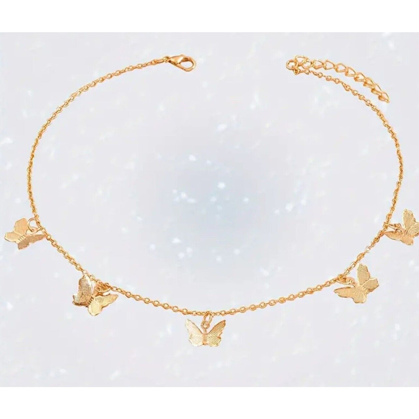 18K Gold Plated Butterfly Collar Necklace Chic Stylish Fashion Trendy Shiny NWT