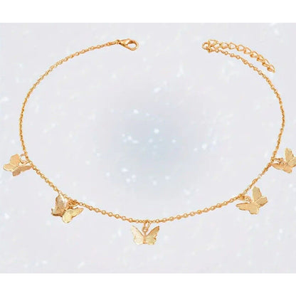 18K Gold Plated Butterfly Collar Necklace Chic Stylish Fashion Trendy Shiny NWT