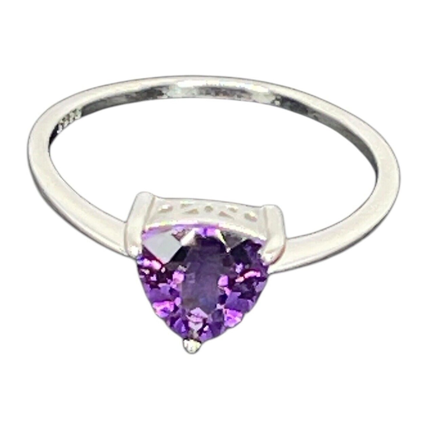 LUXY Gems Natural Amethyst Sterling Silver Ring (1 ct.) Luxury Fashion (Sz 7)