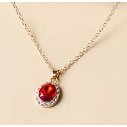 18K Gold Plate Crystal Halo Charm Necklace Chic Stylish Fashion Stunning Elegant