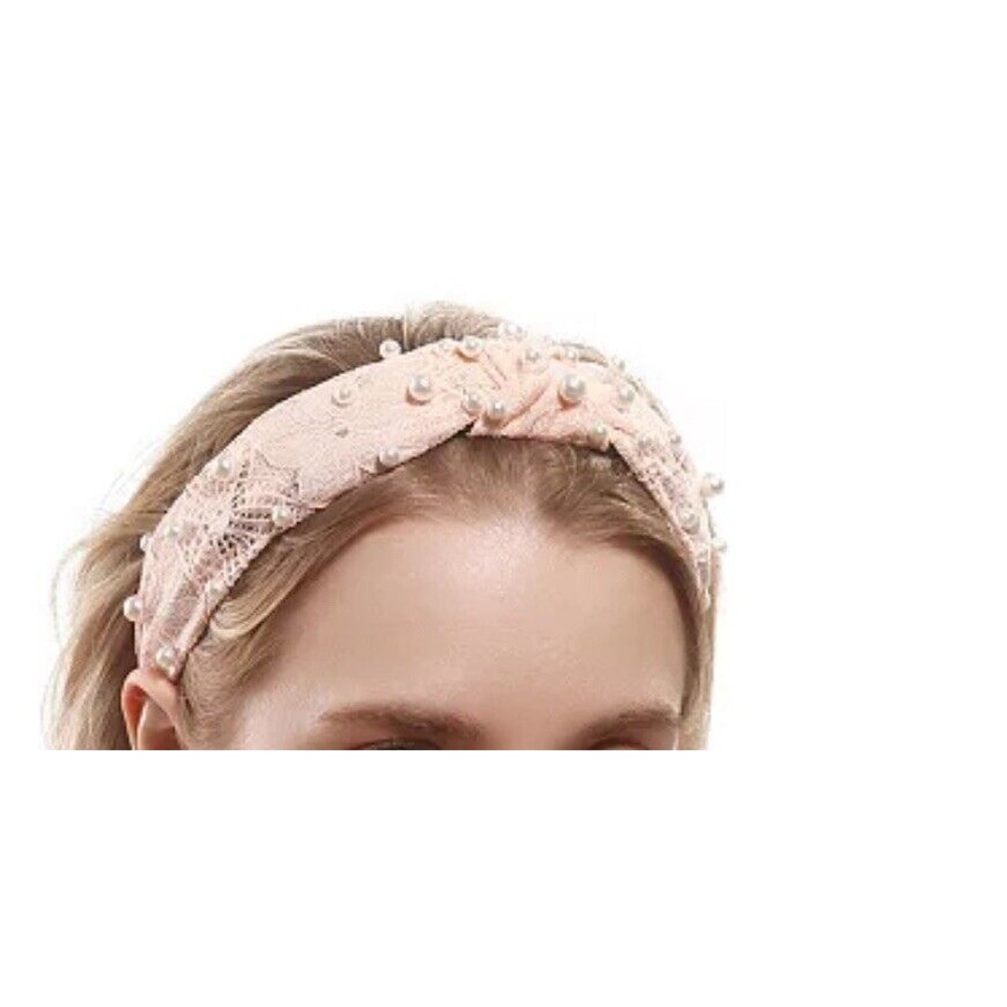 Faux Pearl Knot Headband Hair Fashion Chic Style Polyester Elegant Stunning NWT