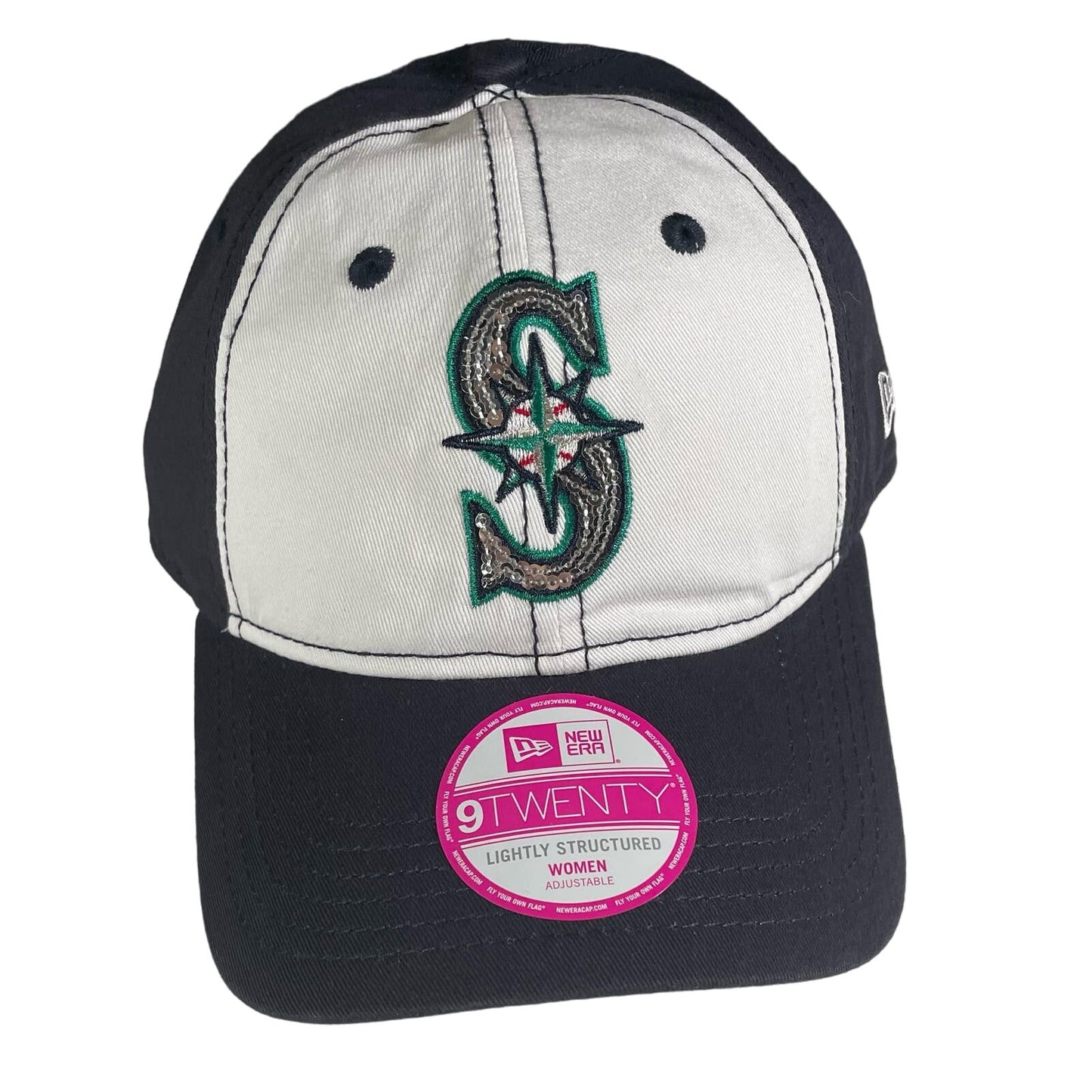 Seattle Mariners Shiny Embroidered Adjustable Ladies Hat S Logo Cap MLB Baseball