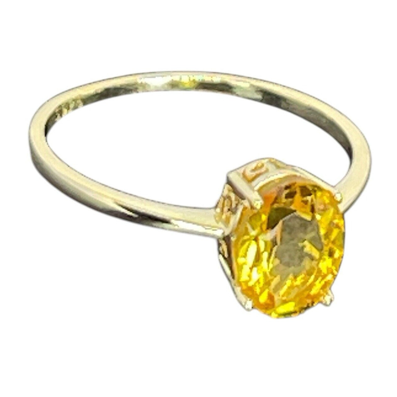 LUXY Gems Natural Citrine 18K Gold Vermeil Solitaire Ring (1 ct.) Luxury Fashion