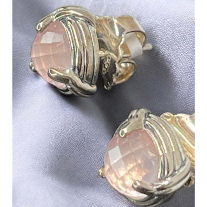 Peter Thomas Roth Natural Rose Quartz Sterling Silver Earrings (4.5 cts.) Luxury