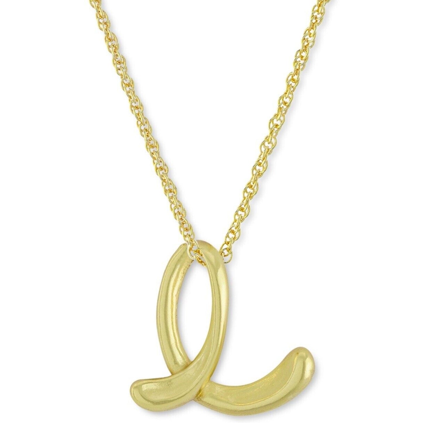 18K Gold Vermeil 'E' Initial Pendant Necklace Chic Dainty Trendy Fashion Stylish