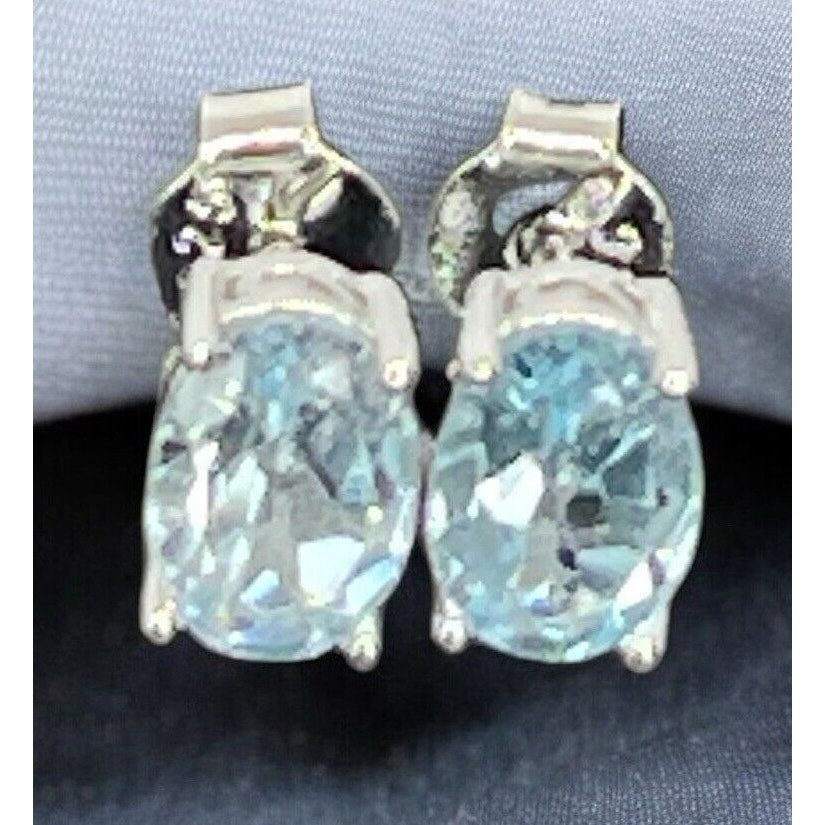 LUXY Gems Natural Blue Topaz Sterling Silver Earrings (1.8 cts.) Luxury Fashion