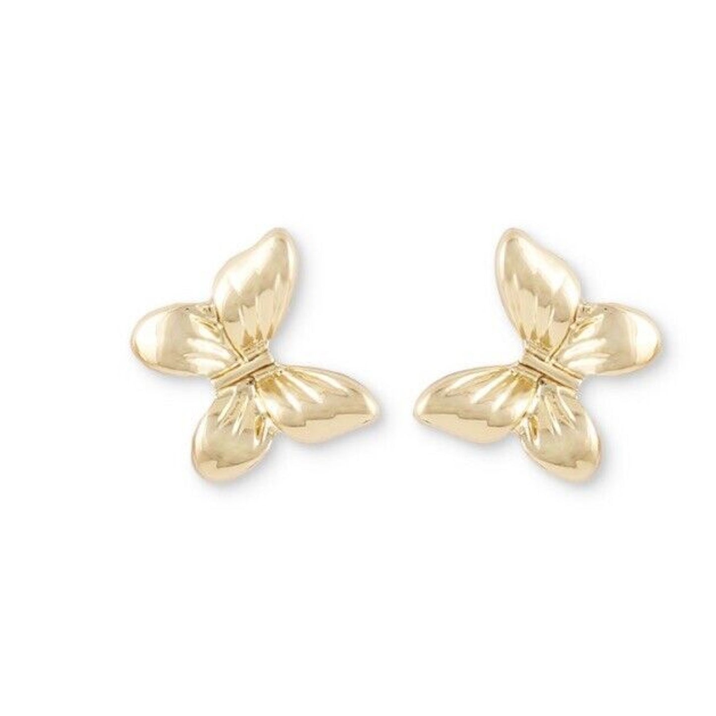 Guess Gold Tone Crystal Earrings (3pc Set) Butterfly Rose Chic Trendy Style Vday