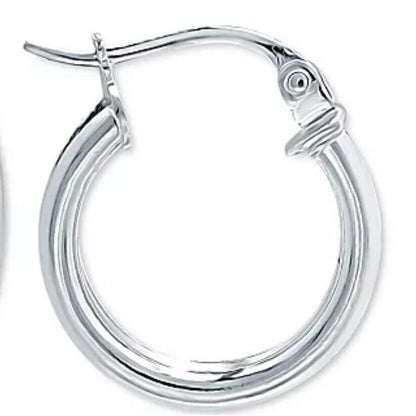 Sterling Silver Glitter Epoxy Earrings Stud Hoop (2pc Set) Stylish Glitzy Trendy