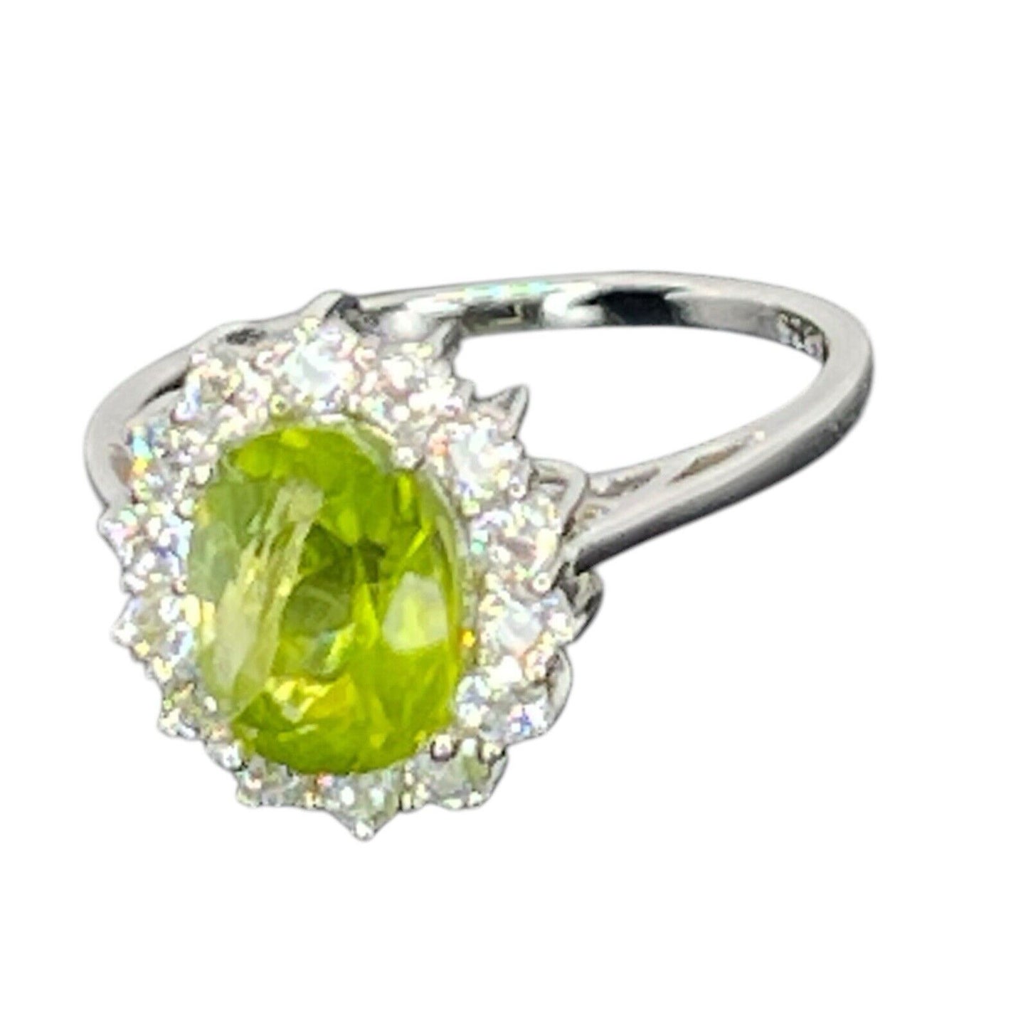 LUXY Gems Natural Peridot Sterling Silver Ring (2 ct.) Luxury Fashion (Sz 7) NWT