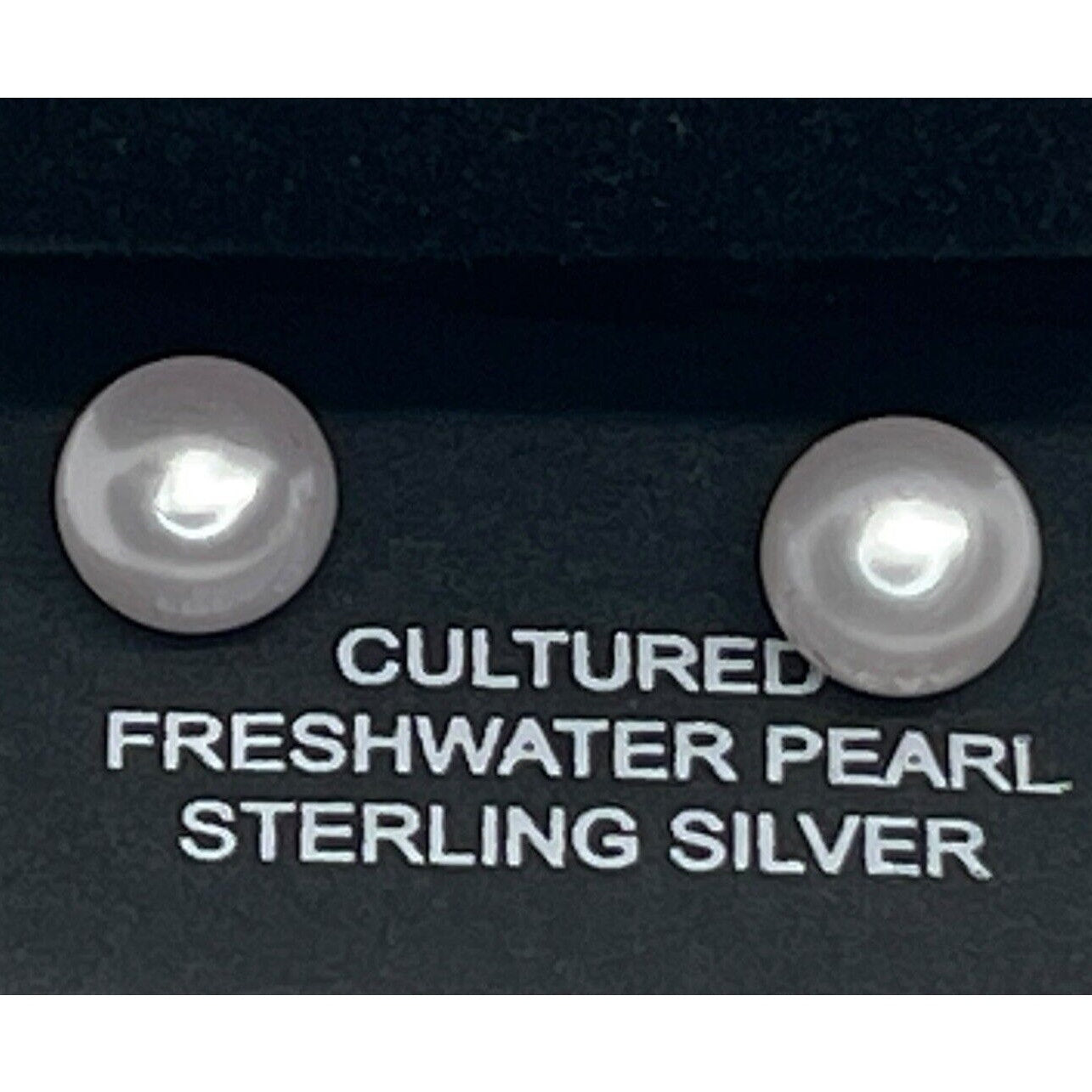 Pearl Earrings (8mm) Sterling Silver Chic Elegant Women's Fashion Style Stunning