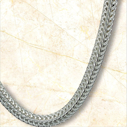 Silver Plated Textured Chain Necklace Chic Fashion Stylish Trendy Minimal NWT