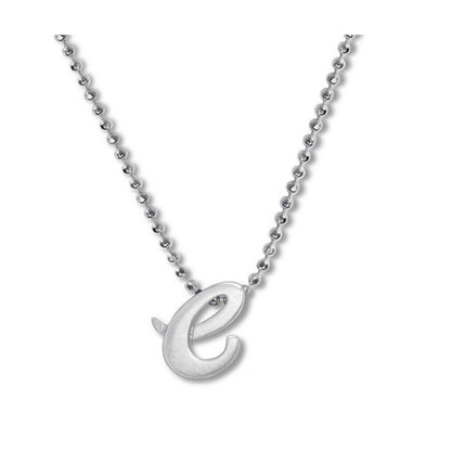 Alex Woo Sterling Silver ‘E’ Initial Pendant Necklace NY Designer Luxury Fashion