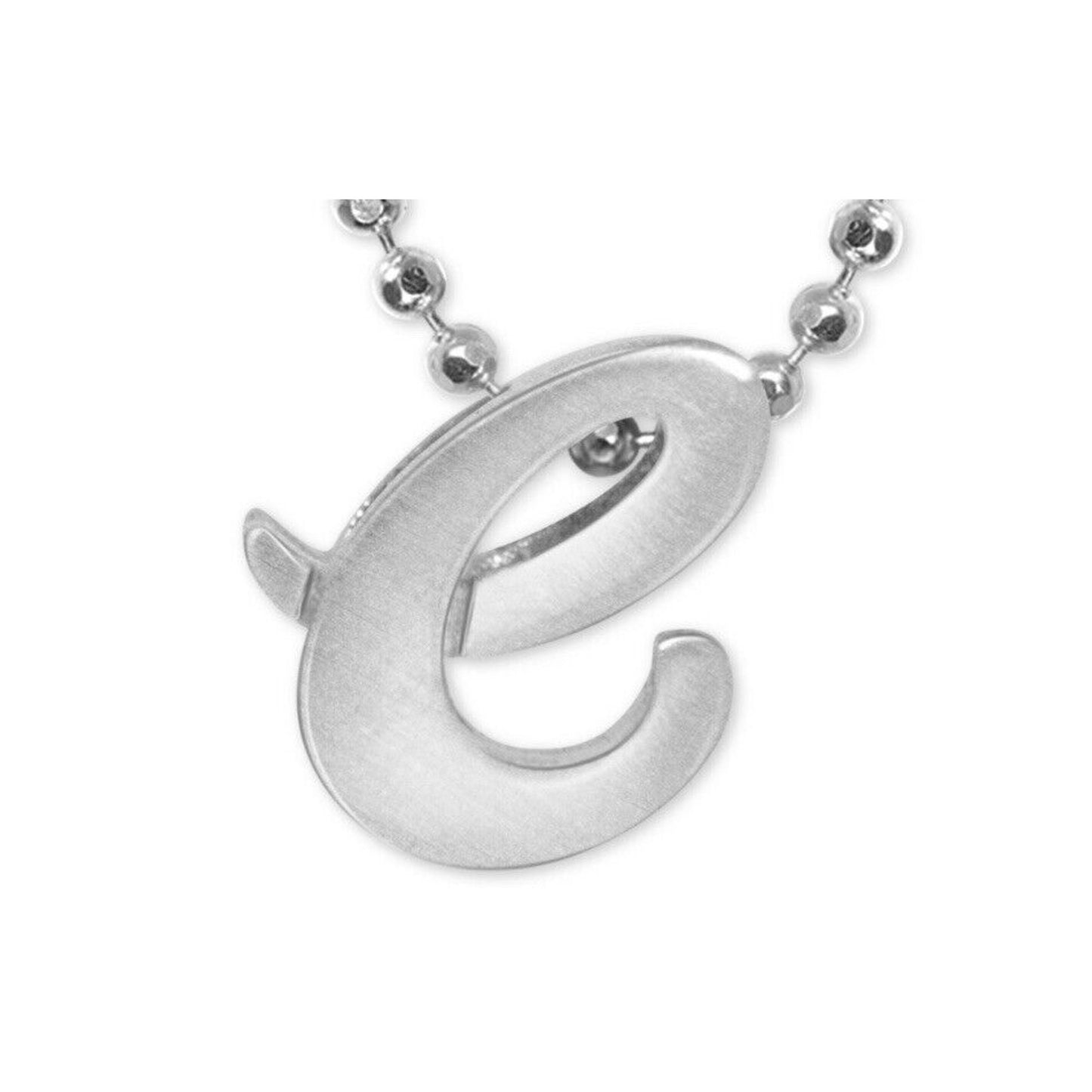 Alex Woo Sterling Silver ‘E’ Initial Pendant Necklace NY Designer Luxury Fashion