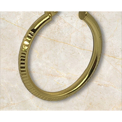 18K Gold Vermeil Textured Hoop Earrings Chic Minimal Everyday Wear Fashion Style