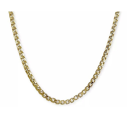 18K Gold Vermeil Box Chain Necklace 22" Dainty Minimal Chic Stylish Fashion NWT