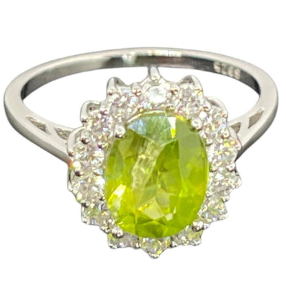 LUXY Gems Natural Peridot Sterling Silver Ring (2 ct.) Luxury Fashion (Sz 7) NWT