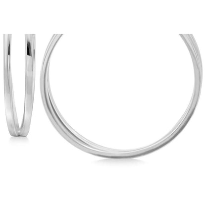 Sterling Silver Twist Hoop Earrings Chic Fashion Trendy Elegant Minimal Stylish