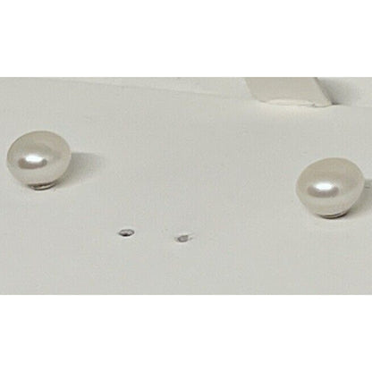 Pearl (6mm) Sterling Silver Stud Earrings Style Fashion Chic Trendy Elegant NWT