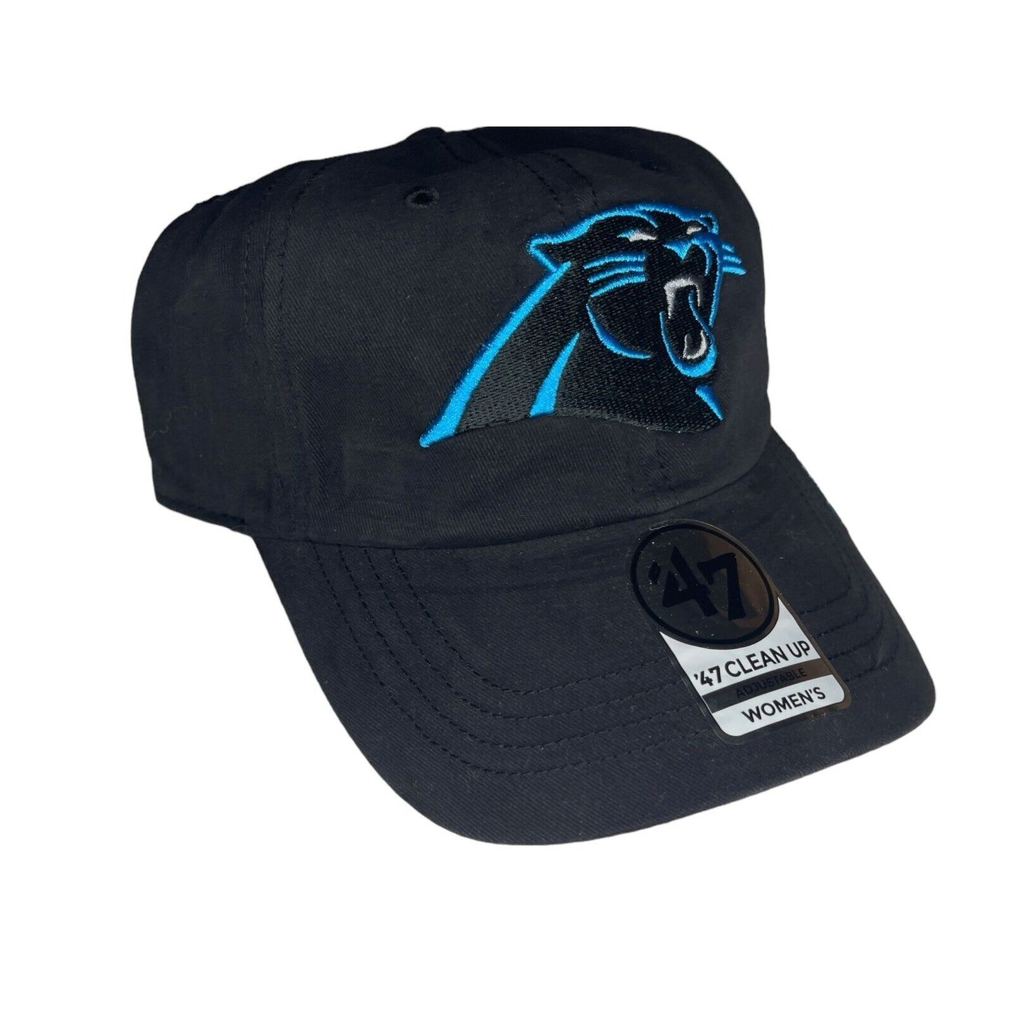 Carolina Panthers Adjustable Womens Hat Black Logo Cap Ballcap NFL Football NWT