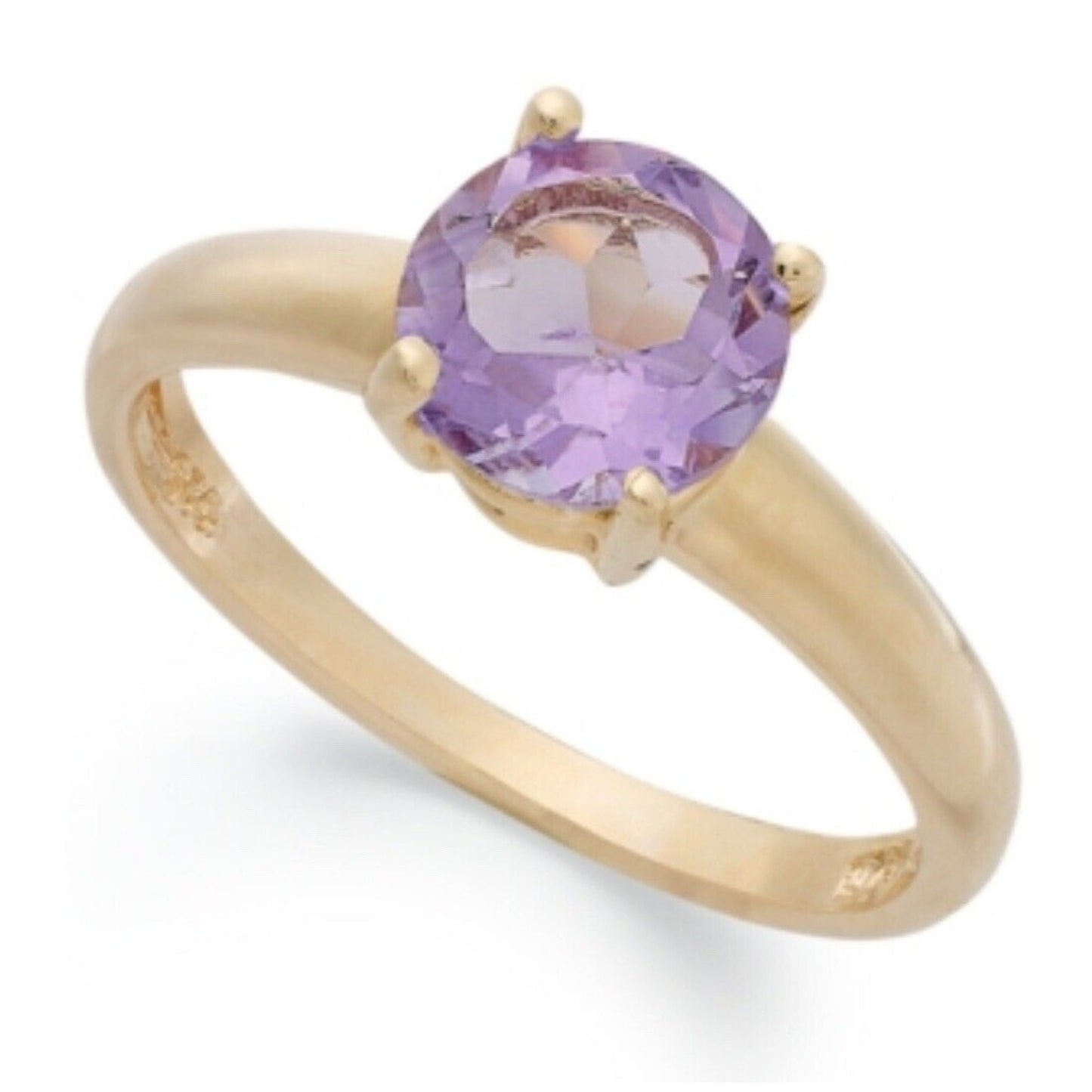 Victoria Townsend 18K Gold Vermeil Faux Amethyst Ring (Sz 6) Chic Trendy Stylish