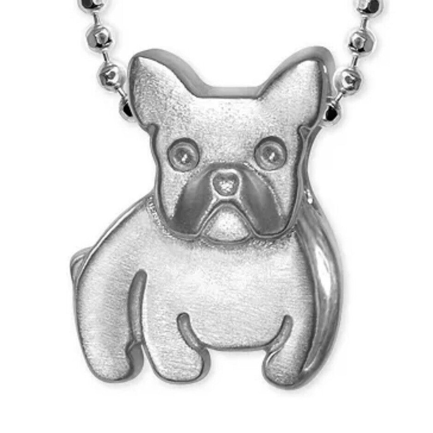 Alex Woo Sterling Silver French Bulldog Pendant Necklace Designer Frenchie Dog