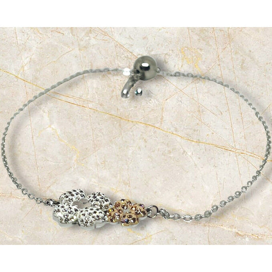 Swarovski Crystal Rhodium Plated Latisha Bracelet Stunning Trendy Chic Floral