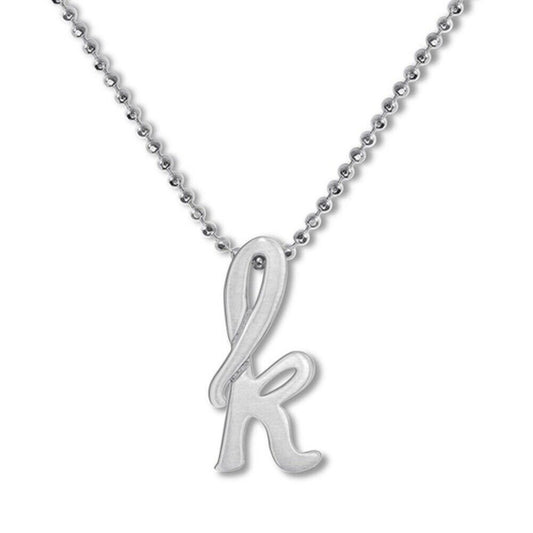 Alex Woo Sterling Silver ‘K’ Initial Pendant Necklace NY Designer Luxury Fashion