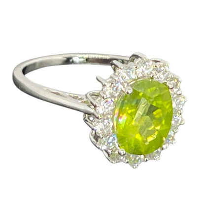 LUXY Gems Natural Peridot Sterling Silver Ring (2 ct.) Luxury Fashion (Sz 7) NWT