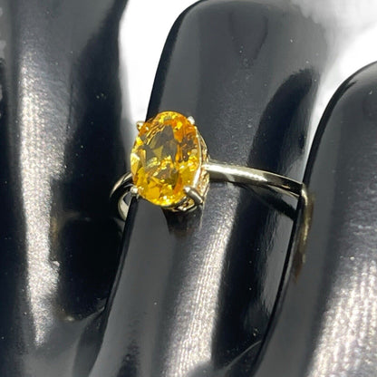 LUXY Gems Natural Citrine 18K Gold Vermeil Solitaire Ring (1 ct.) Luxury Fashion